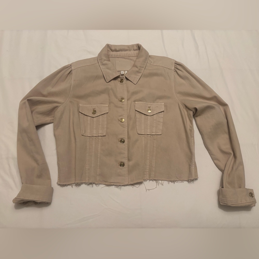 PAIGE Cream Jacket with Subtle Details